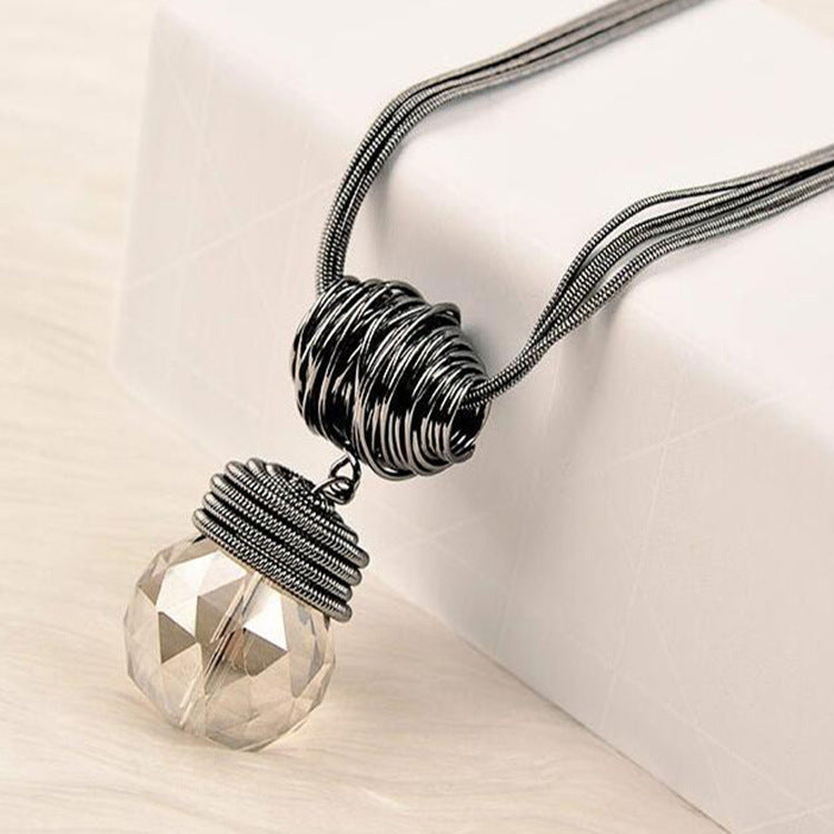 Crystal Necklace Sweater Chain