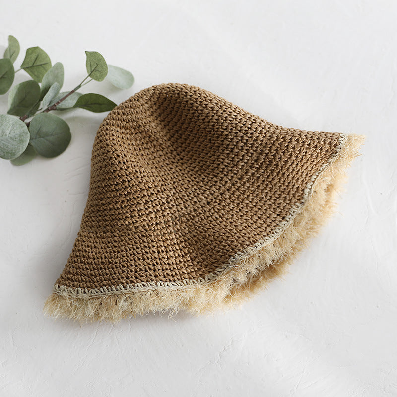 Handmade Crochet Sun Hat for Women's Sun Protection