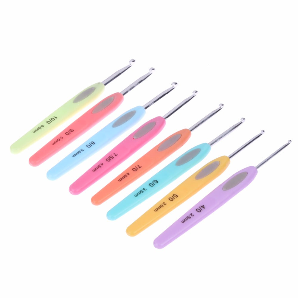Colorful Aluminum Crochet Hook with LED Lighting Tools