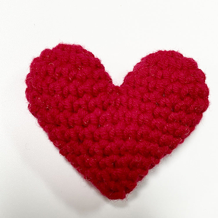 Handmade Crochet Heart Fabric Accessories and Materials