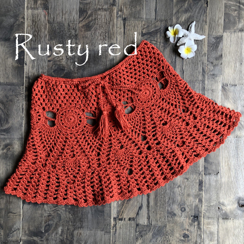 Handmade Crochet Bikini Skirt and Yoga Top