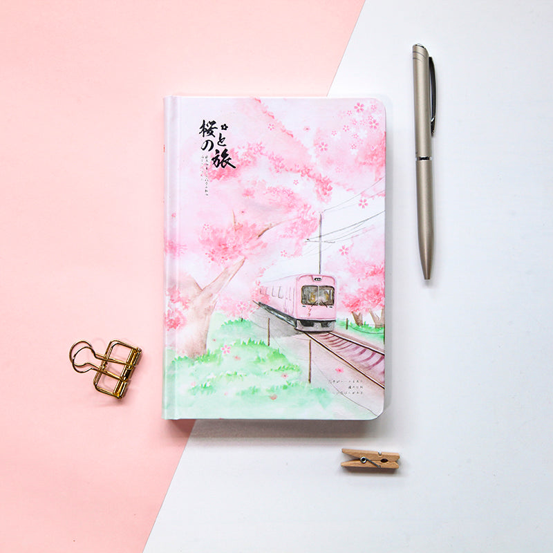 Japanese Cherry Blossom Colorful Sketchbook (Diary)