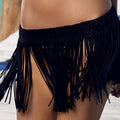 Crochet Tassel Mini Skirt Beach Cover-Up for Women