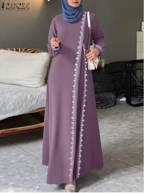 Fashion Long Sleeve Lace Crochet Vest Women's Spring Leisure Dress