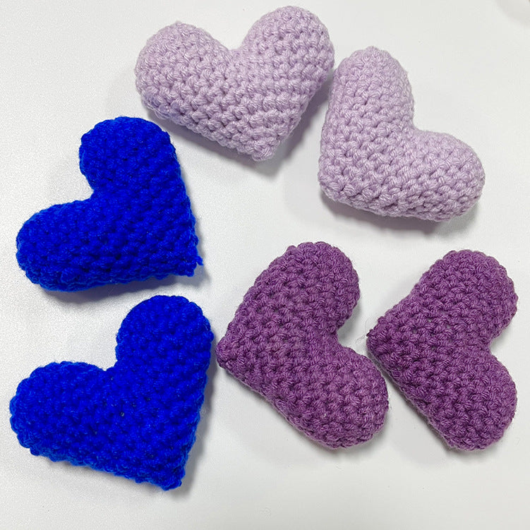 Handmade Crochet Heart Fabric Accessories and Materials