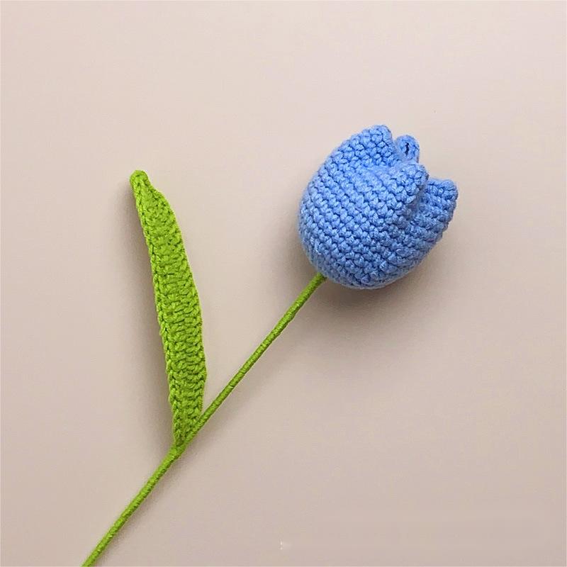 Hand-Knitted Tulip Bouquet Wool Crochet DIY Gift