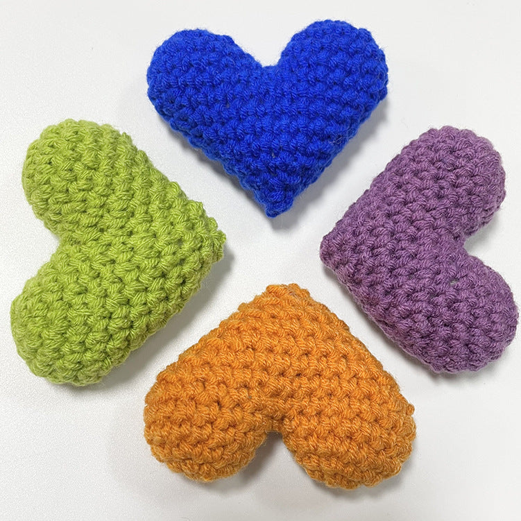 Handmade Crochet Heart Fabric Accessories and Materials