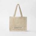 Hollow Crochet Handbag - Straw Bag for Summer Seaside