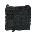 CTM® Womens Crochet Crossbody Handbag Black