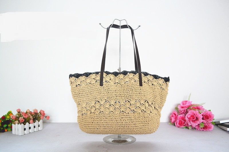 Soft Thin Paper Rope Crochet Tote Bag