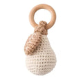 Crochet Pear Rattle with Rainbow Pendant (One Piece)