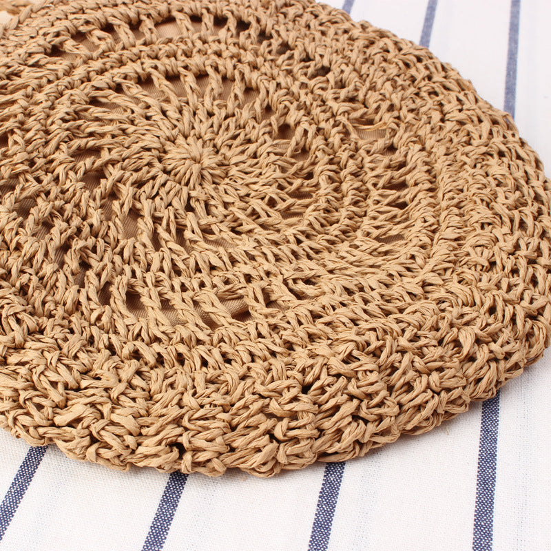 Handmade Crochet Bow Crossbody Woven Beach Bag