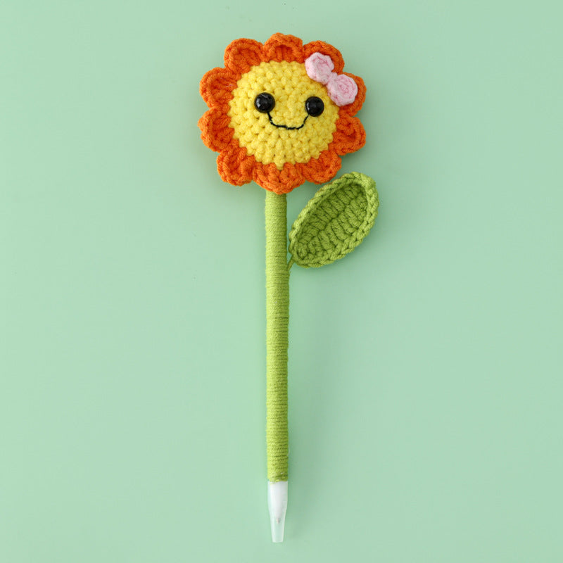 Classroom Markers Crochet Sunflower Graduation Gift
