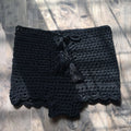 Hand-Knitted Crochet High Waist Bikini Pants for Women
