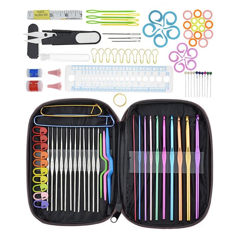 Hot Pink Leather Crochet Hook Set - 100 DIY Tools