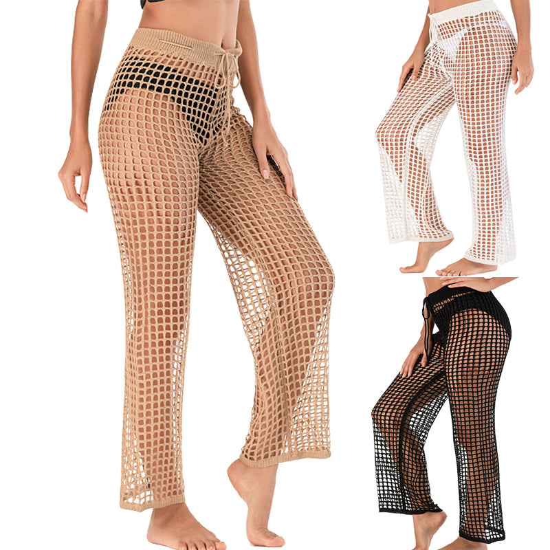 2020 Women's Crochet Hollow Beach Pants for Casual Wear