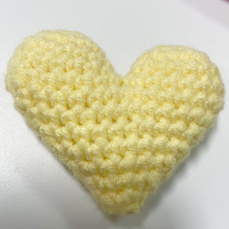 Handmade Crochet Heart Fabric Accessories and Materials