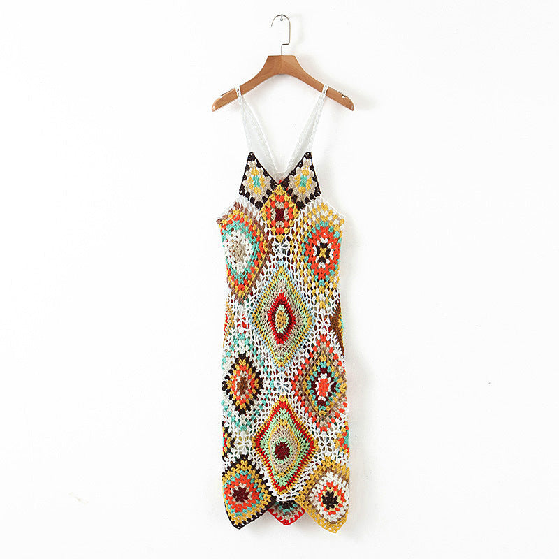2020 Women's Spring Knitted Crochet Dress Wholesale