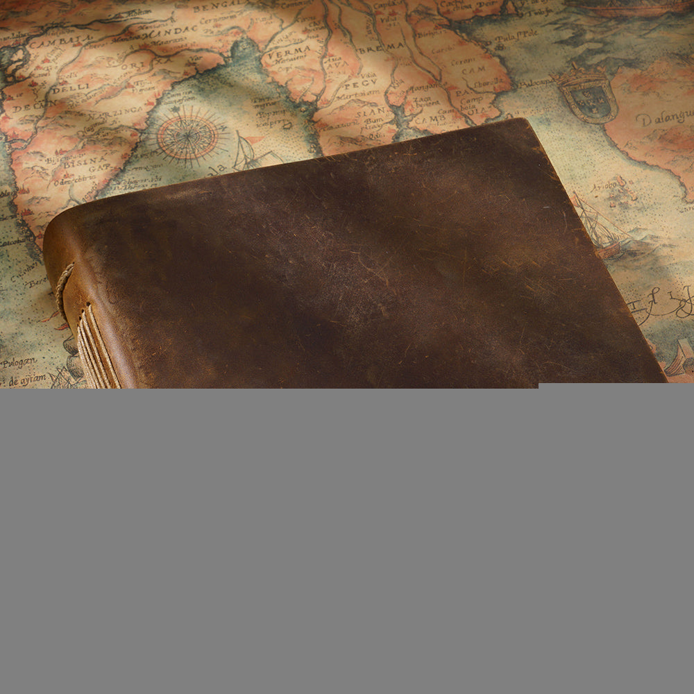 World Tour Handmade Leather Sketchbook - Vintage Diary