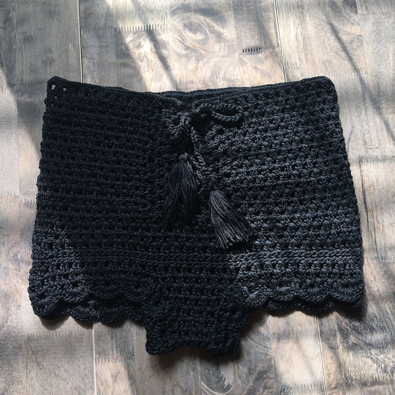 Hand-Knitted Crochet High Waist Bikini Pants for Women