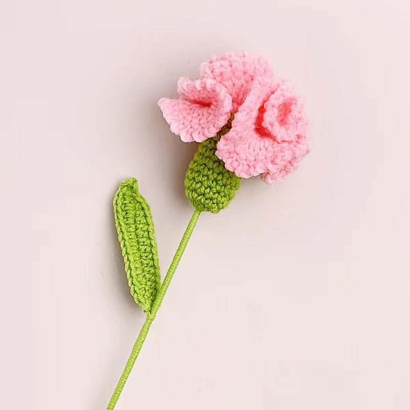 Handmade Crochet Carnation and Rose Bouquet for Loved Ones