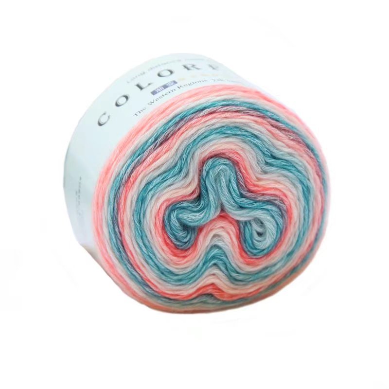 Gradient Rainbow Cotton Yarn for Knitting and Crochet