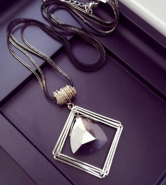 Crystal Necklace Sweater Chain