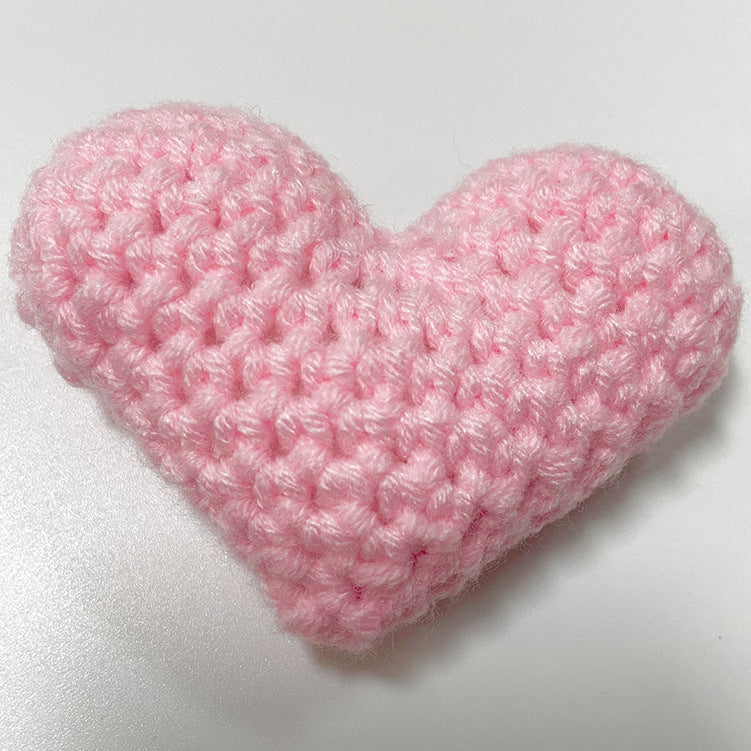 Handmade Crochet Heart Fabric Accessories and Materials