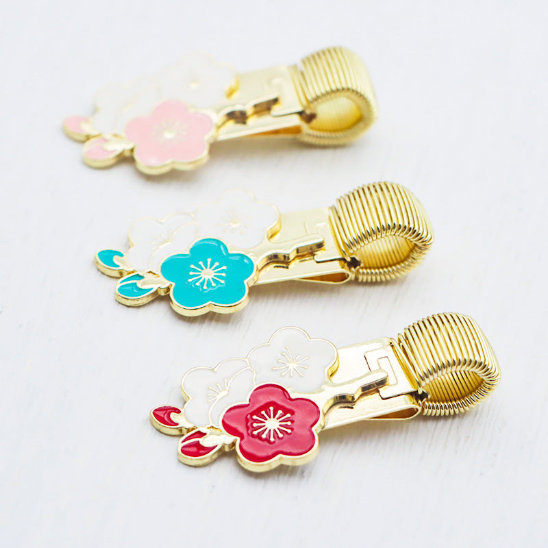 Cherry Blossom Steel Pen Clip for Notebooks and Journals