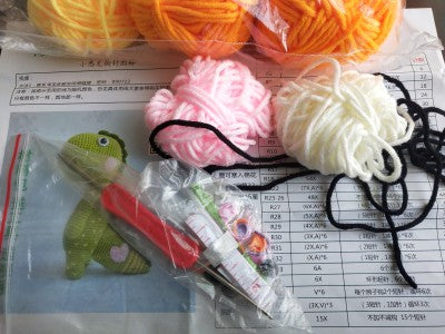 DIY Crochet Kit for Baby Dinosaur Plush Toy