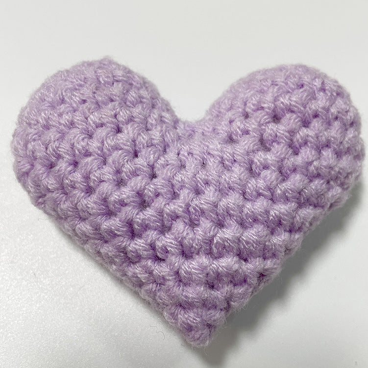 Handmade Crochet Heart Fabric Accessories and Materials