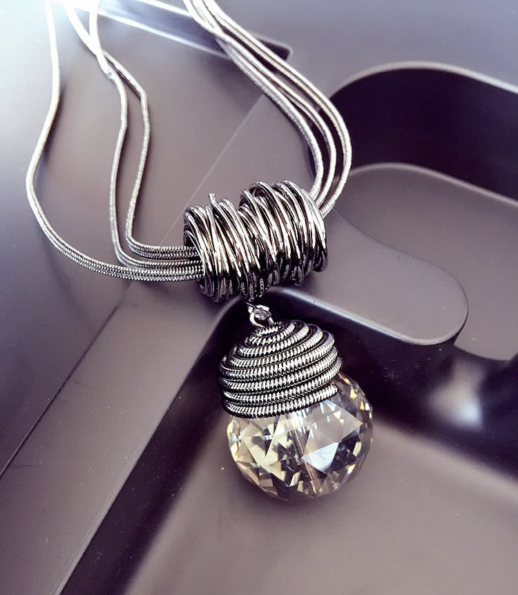 Crystal Necklace Sweater Chain