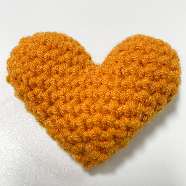 Handmade Crochet Heart Fabric Accessories and Materials