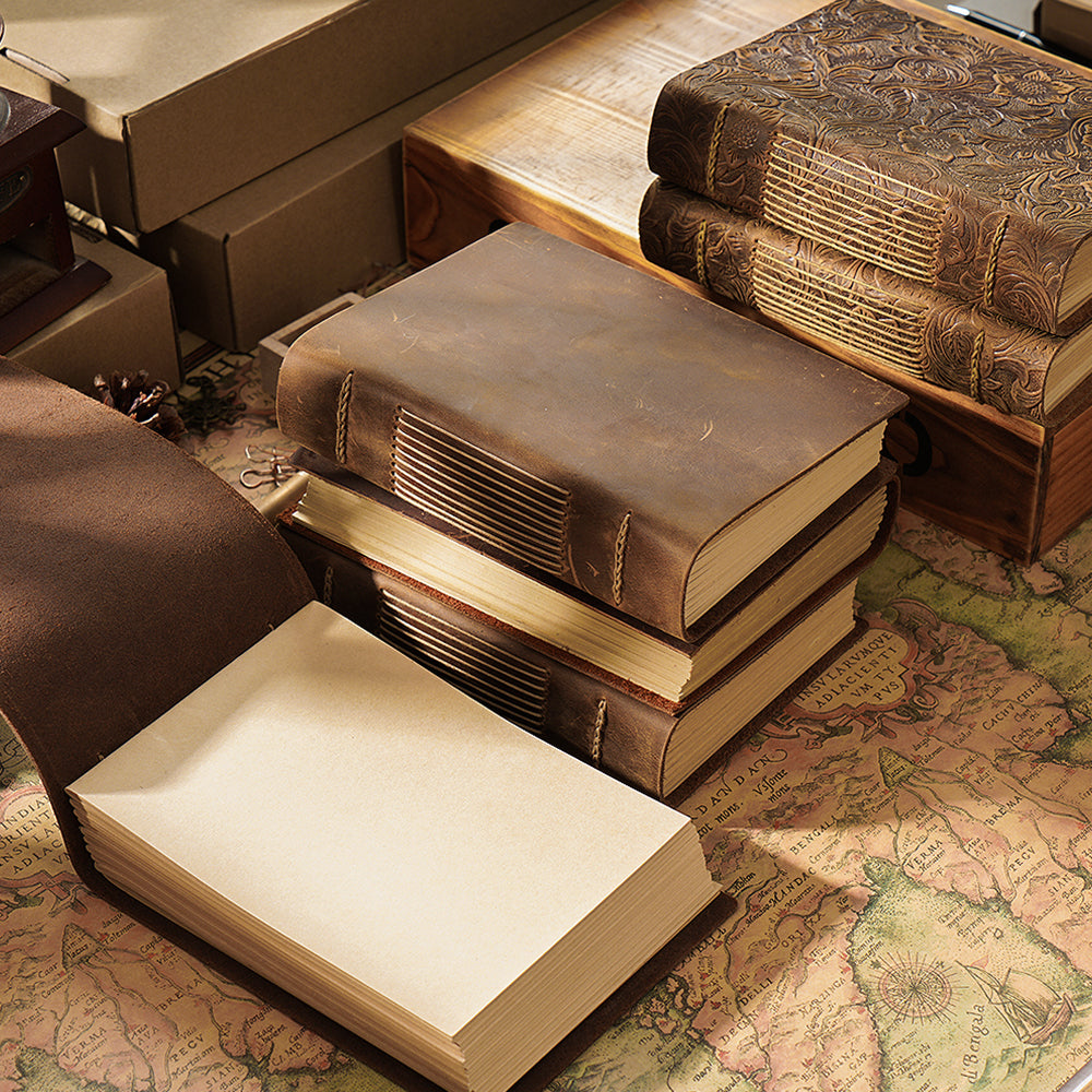 World Tour Handmade Leather Sketchbook - Vintage Diary