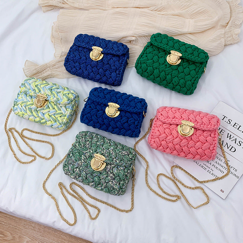 Handmade Crochet Crossbody Bag for Fragrance Knitting