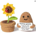 Handcrafted Crochet Potato Sunflower Planter Set