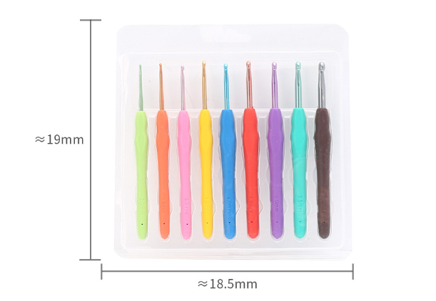 Crochet Hook Set with TPR Silicone Soft Grip
