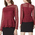 Cropped Women's Lace Shirt with Sweet Crochet Details