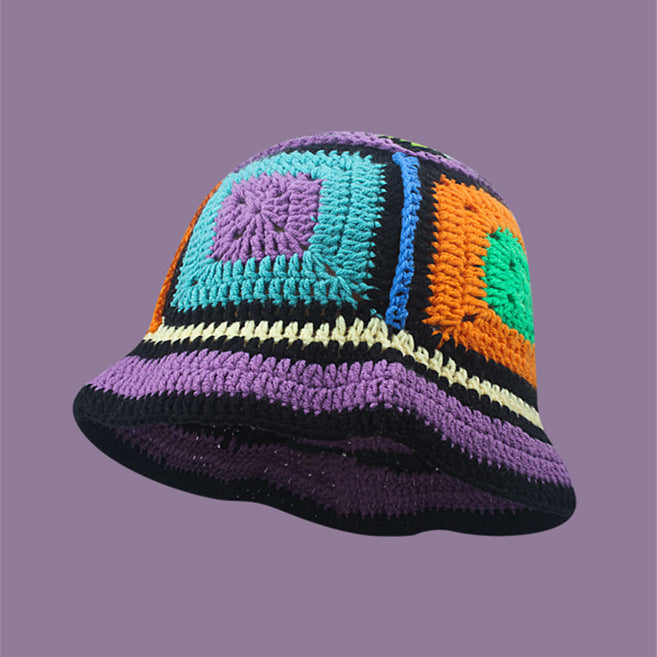Japanese Handmade Crochet Colorful Striped Fisherman Hat