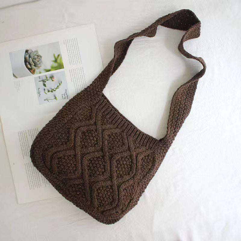 Women's Crochet Shoulder Bag - Large Capacity Handbag