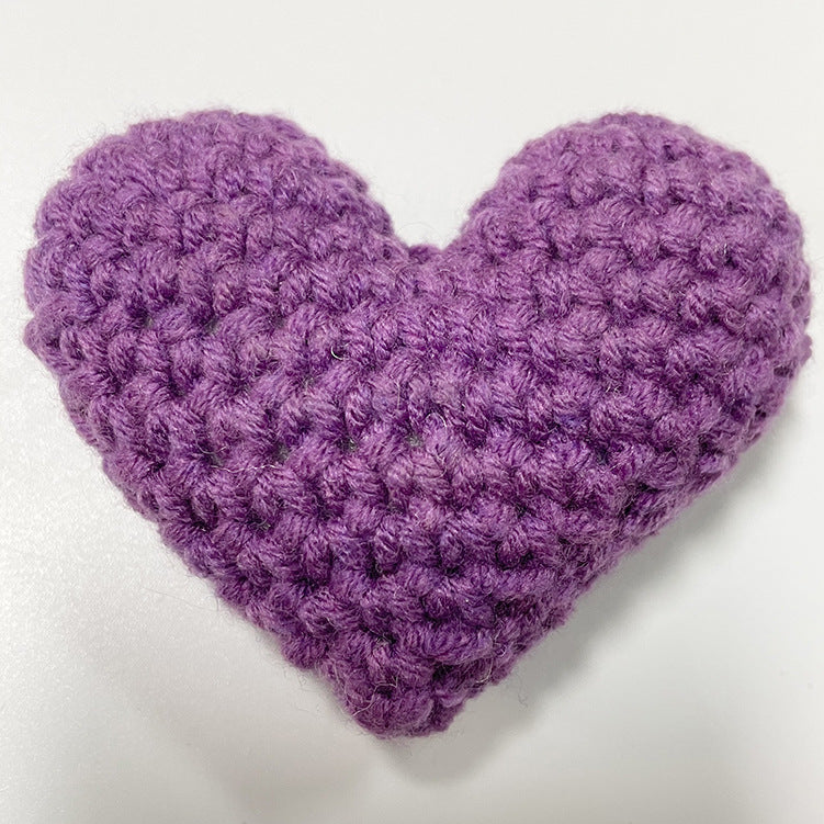 Handmade Crochet Heart Fabric Accessories and Materials