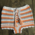 Hand-Knitted Crochet High Waist Bikini Pants for Women