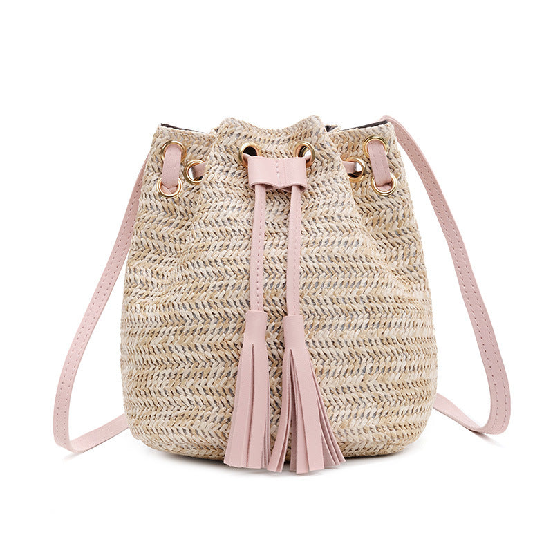 Crochet Flower Shoulder Bag with Tassels (Beach Bag)