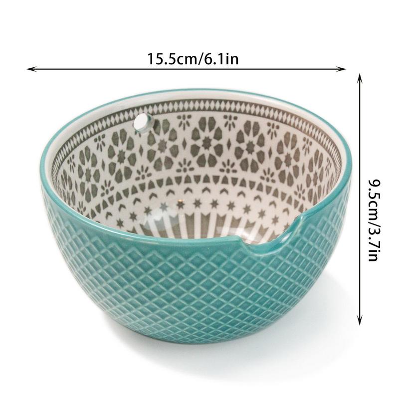 Ceramic Yarn Bowl for Knitting and Crocheting Storage