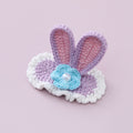 Disney Crochet Flower Star Hair Clip in Purple and Blue