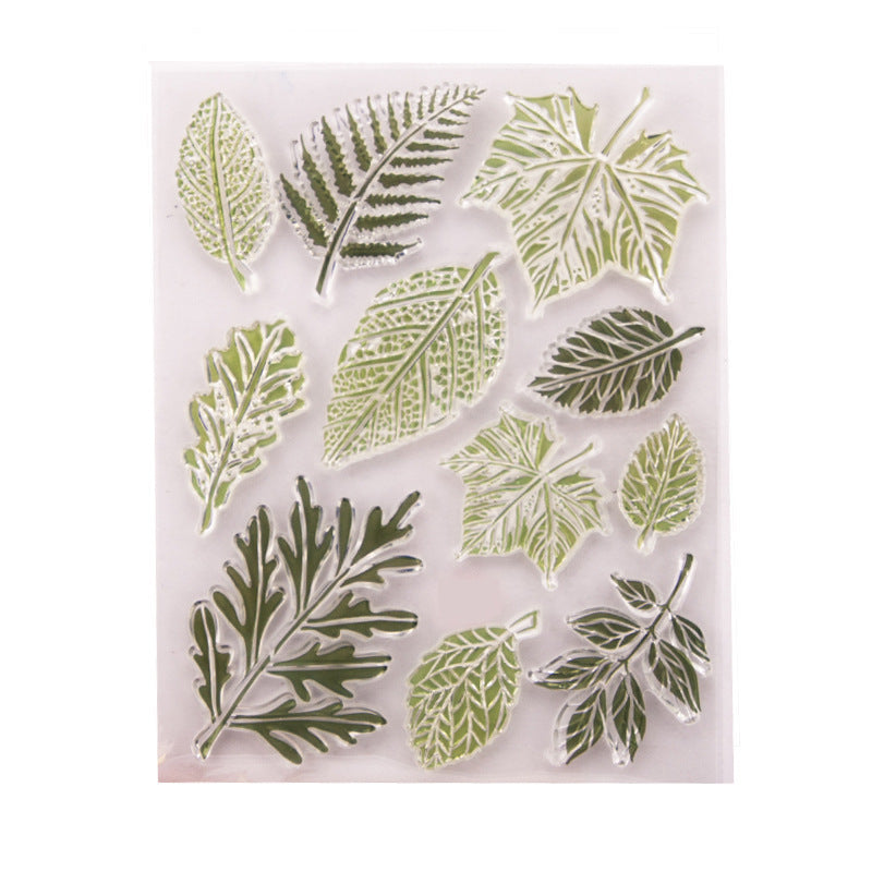 DIY Pocket Album Diary Transparent Leaf Stamp Set