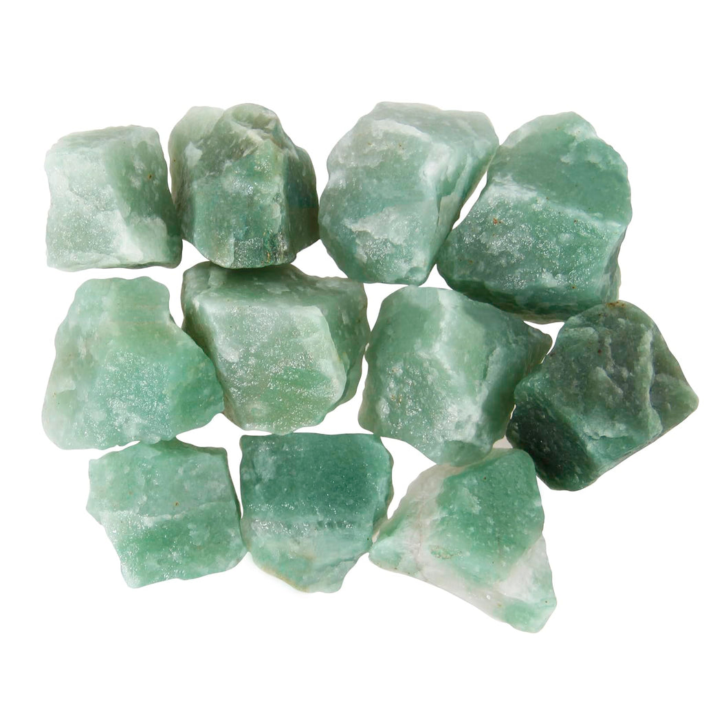 1.1lb Bulk Raw Green Aventurine Rough Crystal-Natural Green Aventurine Raw Stones Crystal for Tumbling Cabbing Fountain Rocks DecorationPolishing Wire Wrapping Wicca & Reiki Crystal Healing