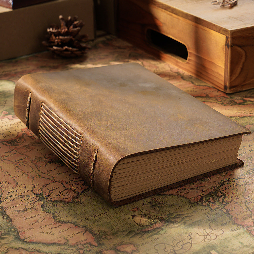 World Tour Handmade Leather Sketchbook - Vintage Diary