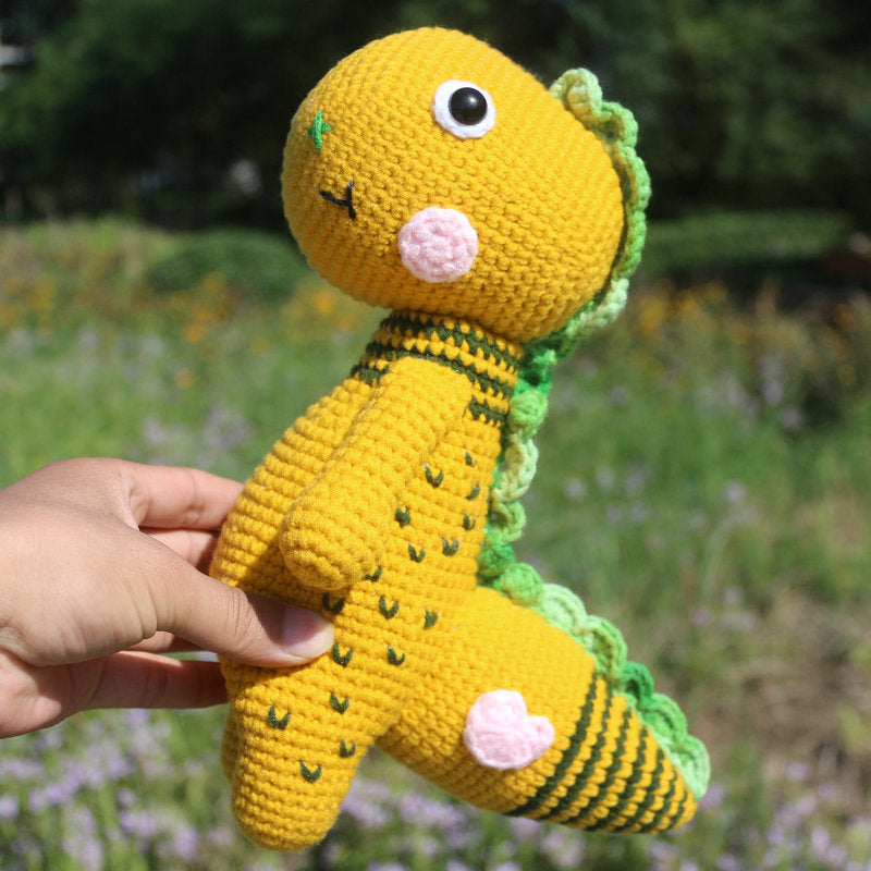 DIY Crochet Kit for Baby Dinosaur Plush Toy