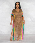 Hand Crochet Knitted Tassel Beach Skirt